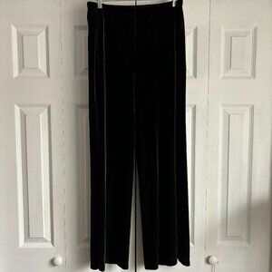 CHICO'S brown velvet pull on pants wide leg plus size 2